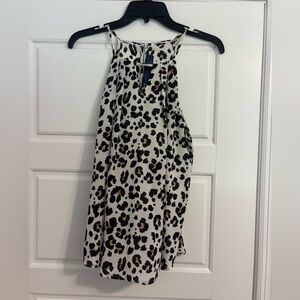 Blue Rain Animal Print Blouse